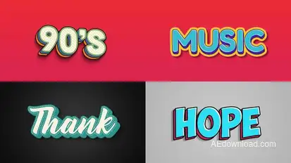 Text Effect - Vintage Style 05 Titles template preview