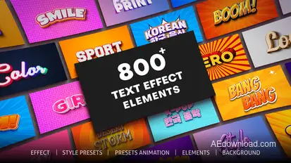 Text Effect Titles template preview