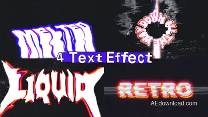 Text Effect Template Titles template preview