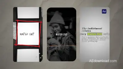 Text Match Cut Titles template preview