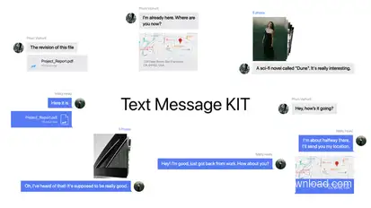 Text Message Kit Elements template preview