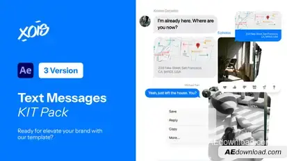 Text Messages Pack Elements template preview