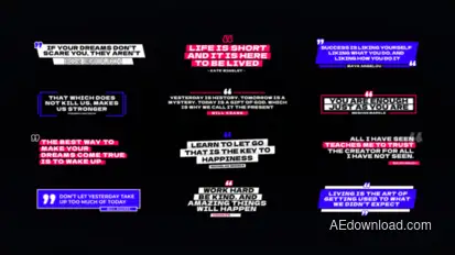 Text Quotes Animation - AE Titles template preview