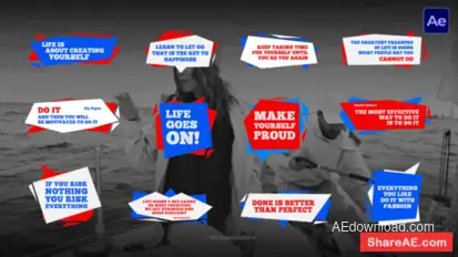 Videohive Text Quotes Colourful  AE Titles template preview