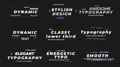 Text Title Pack Titles template preview