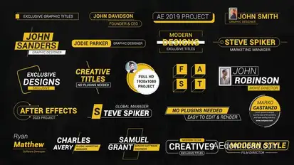 Text Titles Pack Titles template preview