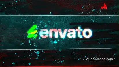 Texture Glitch Reveal Logo Logo Stings template preview