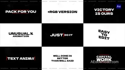 Texture Text Animation - AE Titles template preview