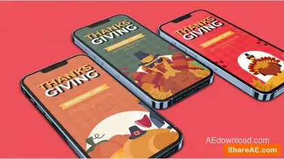 Thank Giving Instagram Story Openers template preview