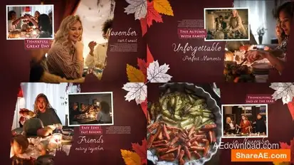 Thanksgiving Day Slideshow Openers template preview