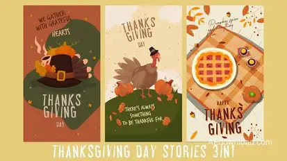 Thanksgiving Day Stories Elements template preview