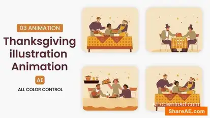 Videohive ThanksGiving Illustration Scene 55391666 Elements template preview