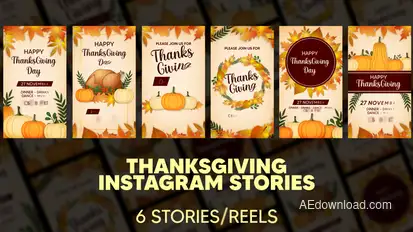 Thanksgiving Instagram Stories Openers template preview