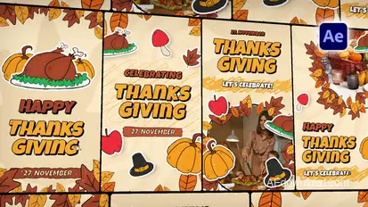 Thanksgiving Stories Pack Openers template preview