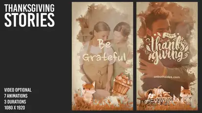 Thanksgiving Story Video Displays template preview