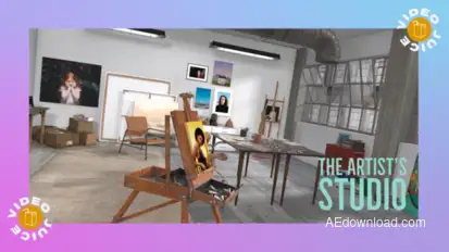 The Artist's Studio Video Displays template preview