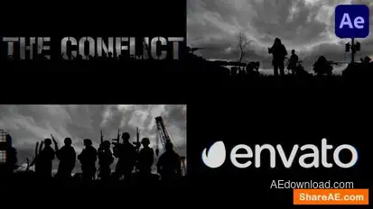 The Conflict Logo for After Effects Logo Stings template preview