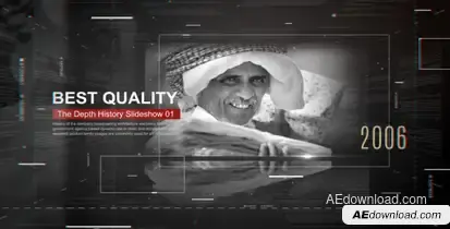 The Depth History Slideshow Video Displays template preview