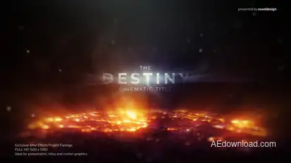 The Destiny Cinematic Title Titles template preview