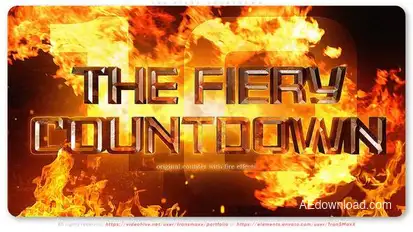 The Fiery Countdown Openers template preview