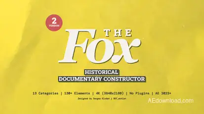 The Fox | Historical Documentary Constructor broadcast-packages template preview