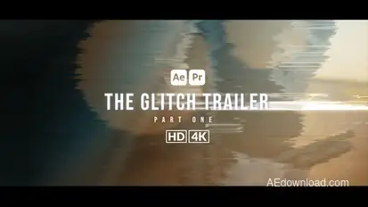 The Glitch Trailer Openers template preview