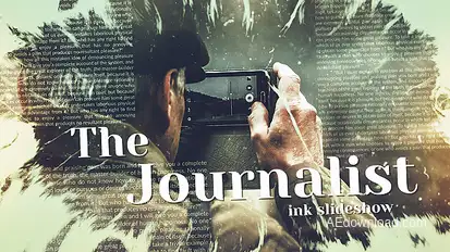 The Journalist Ink Slideshow Video Displays template preview