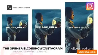 The Opener Slideshow Instagram Openers template preview