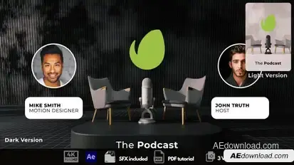 The Podcast Intro Logo Stings template preview