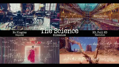 The Scientific Slideshow Video Displays template preview
