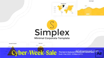 The Simplex. Animated Corporate Template Infographics template preview