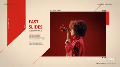 The Slideshow Video Displays template preview