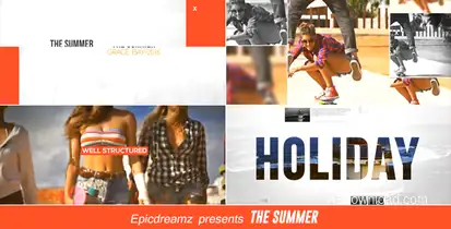 The Summer Video Displays template preview