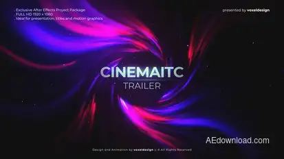 The Twirl Cinematic Title Video Displays template preview