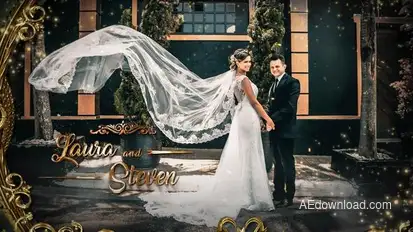 The Wedding Album Video Displays template preview