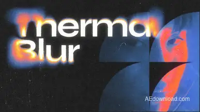Thermal Blur Typography Titles template preview