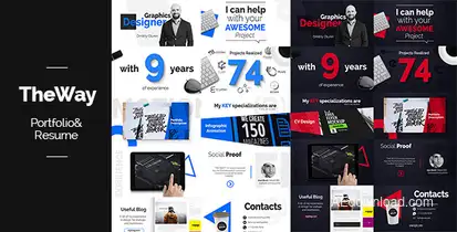 TheWay - Portfolio & Resume Video Displays template preview