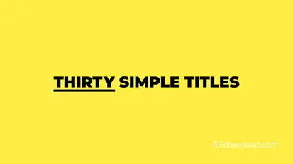 Thirty Simple Titles Titles template preview