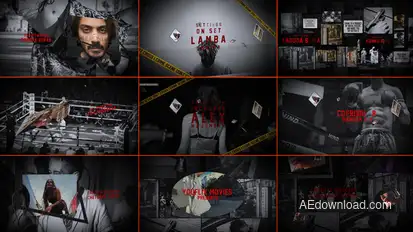 Thriller Title Sequence Openers template preview