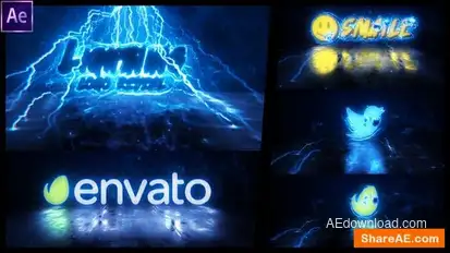 Thunder and Lightning Logo Reveal Logo Stings template preview