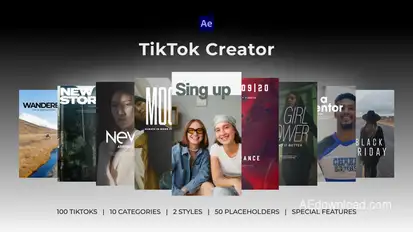 TikTok Creator | After Effects Elements template preview