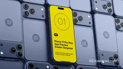 Tiled Phone 17 App Preview Mockup Template Product Promo template preview