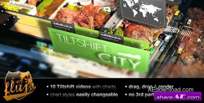 Videohive Tilftshift City Openers template preview