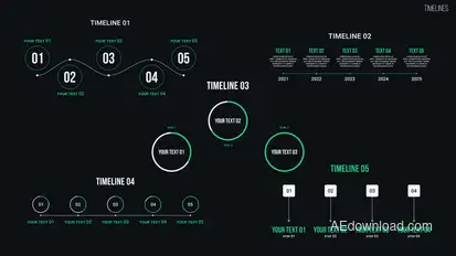 Timelines Infographics template preview