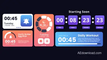 Timer Widget Elements template preview