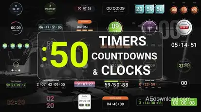 Timers And Clocks Pack Elements template preview