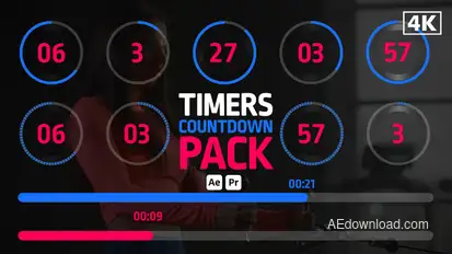 Timers Countdown Pack Infographics template preview
