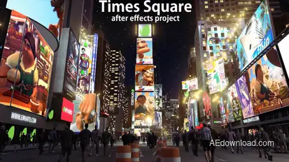 Times Square Video Displays template preview
