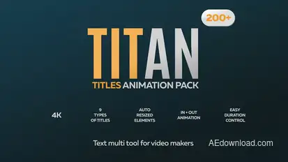 Titan - 200 Animated Titles Pack Titles template preview