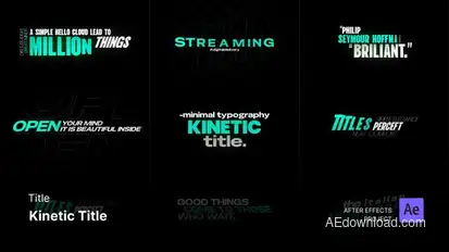 Title - Kinetic Titles After Effects Template Titles template preview